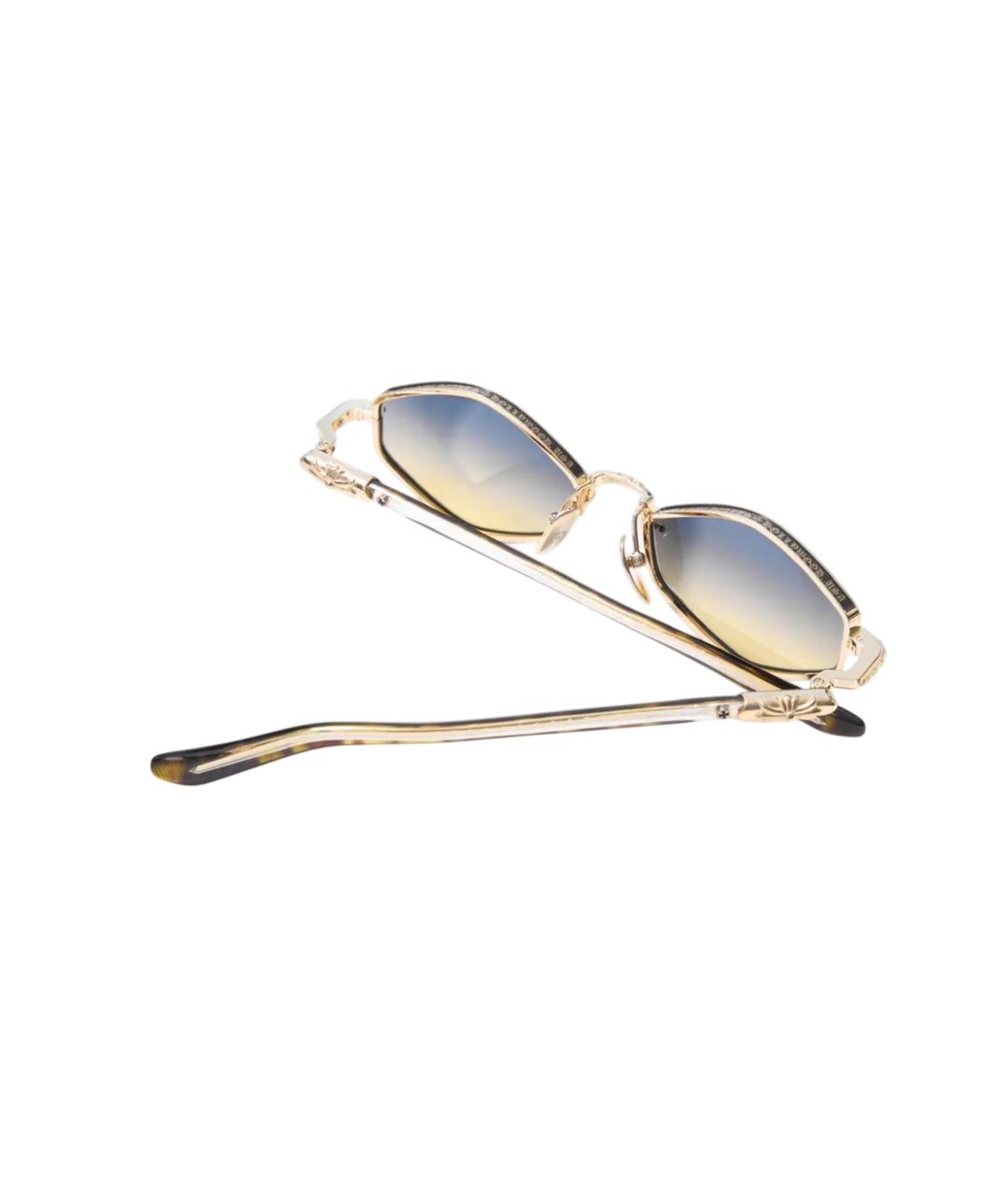 CHROME HEARTS Золотые солнцезащитные очки, фото 2