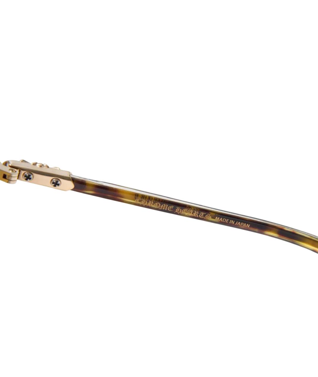 CHROME HEARTS Золотые солнцезащитные очки, фото 3