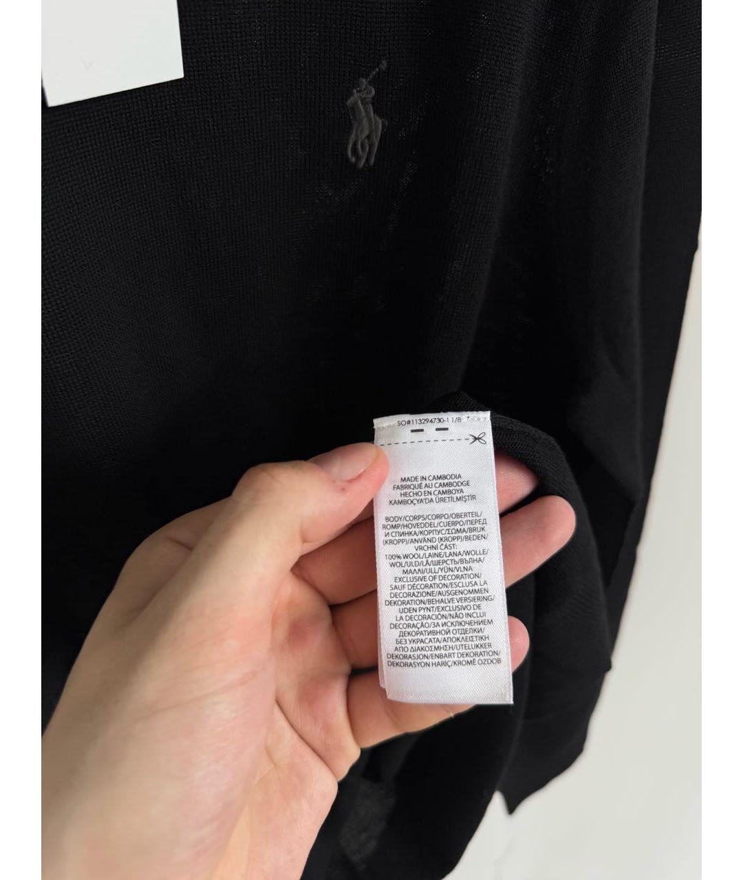 POLO RALPH LAUREN Черный шерстяной джемпер / свитер, фото 7