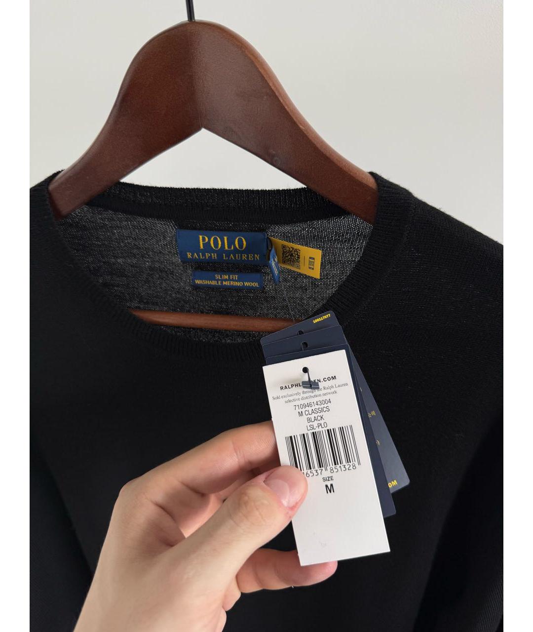 POLO RALPH LAUREN Черный шерстяной джемпер / свитер, фото 4