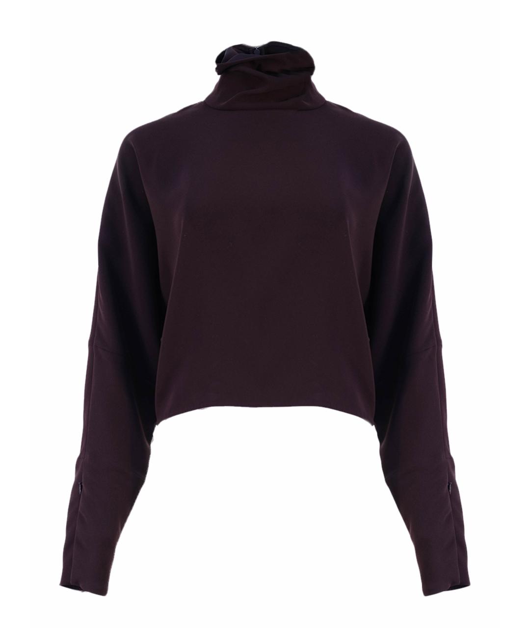 MCQ ALEXANDER MCQUEEN Бордовая полиэстеровая блузы, фото 1