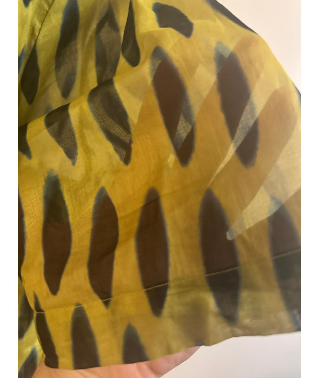 DRIES VAN NOTEN Желтая хлопковая кэжуал рубашка, фото 3