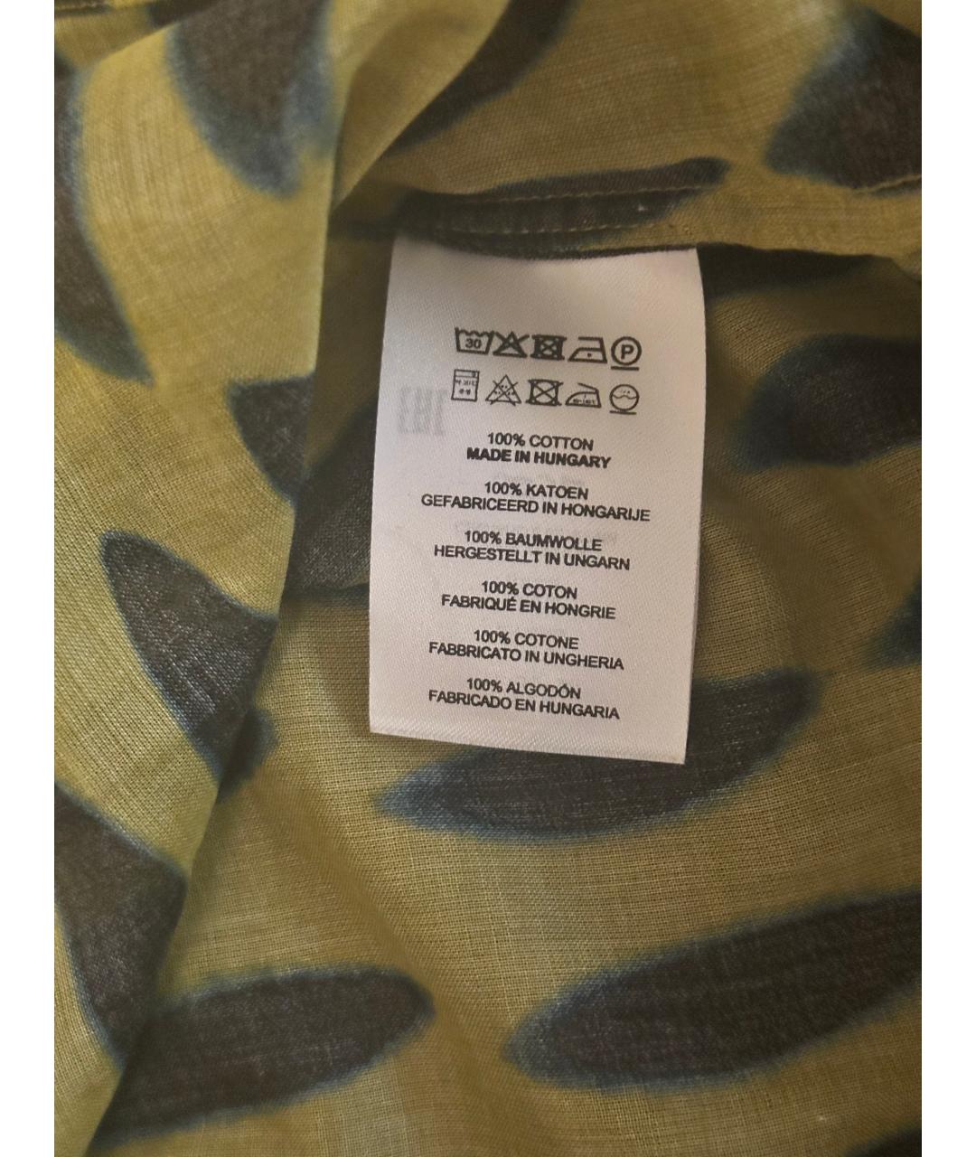 DRIES VAN NOTEN Желтая хлопковая кэжуал рубашка, фото 5