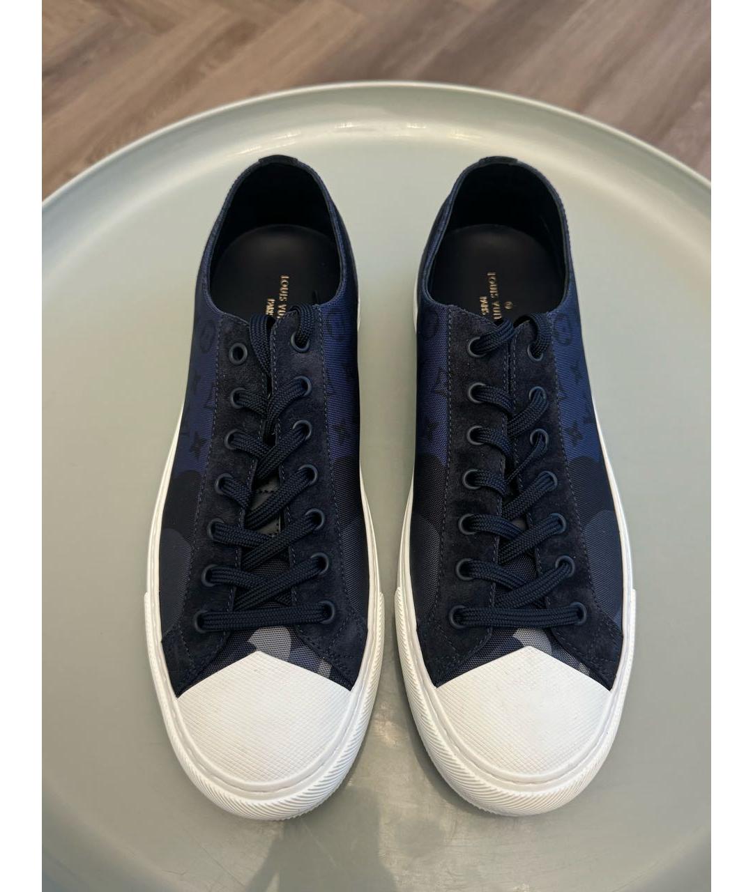 LOUIS VUITTON Темно-синие низкие кроссовки / кеды, фото 2