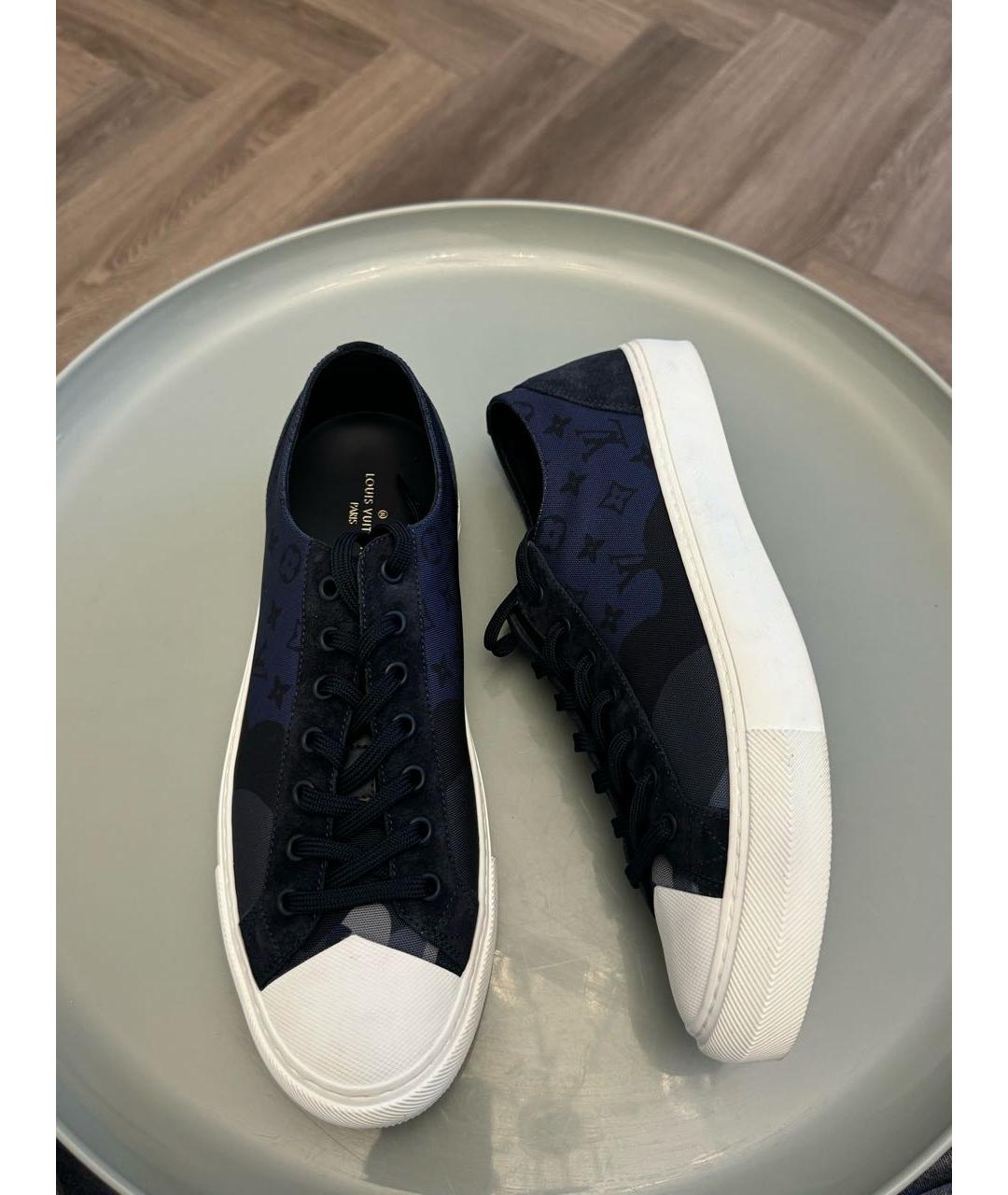 LOUIS VUITTON Темно-синие низкие кроссовки / кеды, фото 6