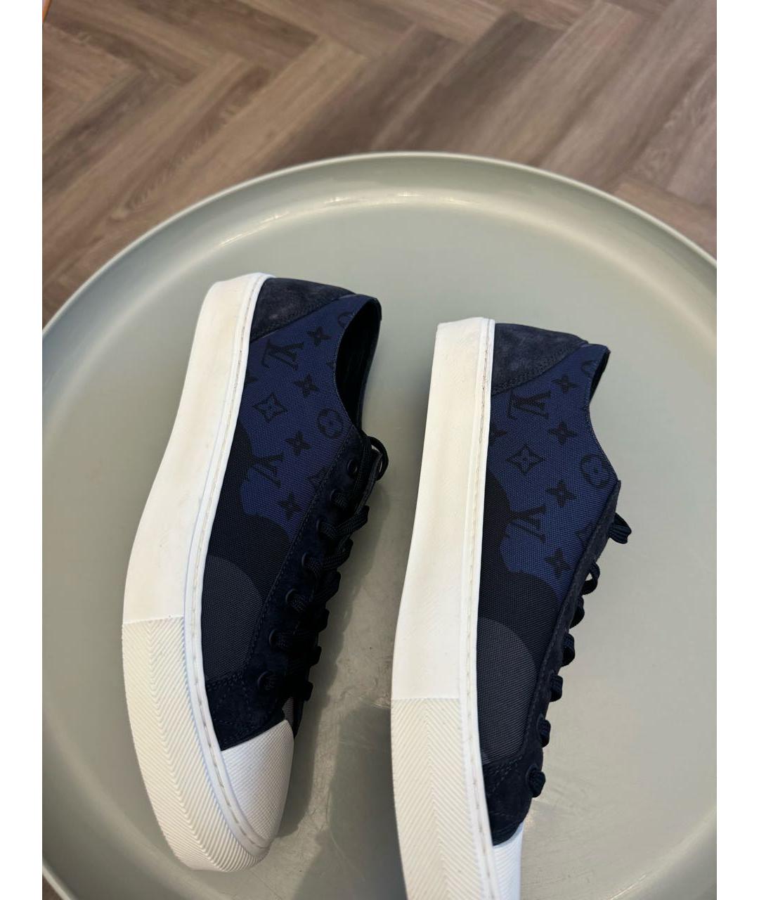 LOUIS VUITTON Темно-синие низкие кроссовки / кеды, фото 5