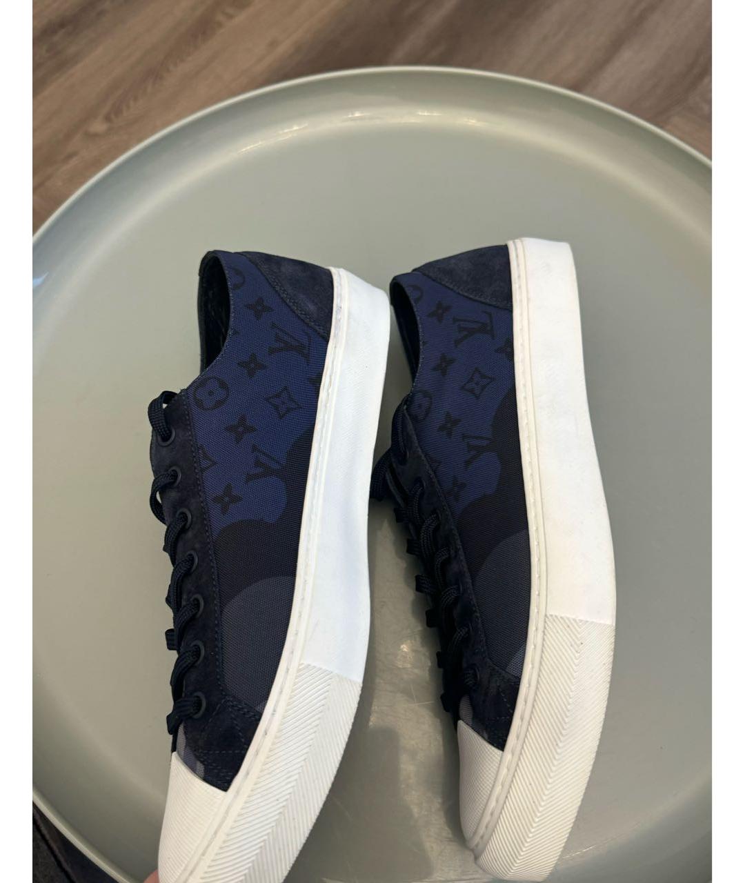 LOUIS VUITTON Темно-синие низкие кроссовки / кеды, фото 4