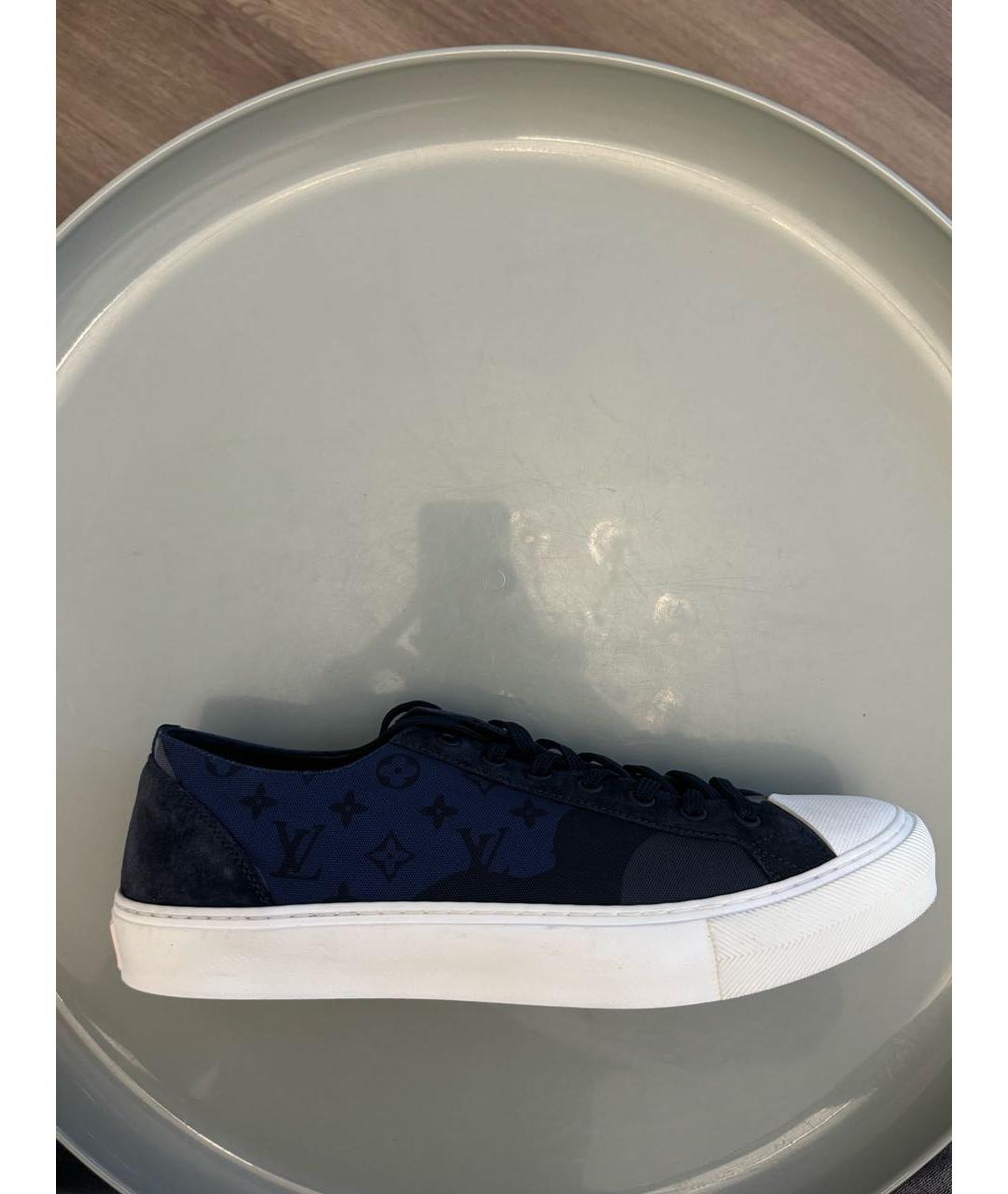 LOUIS VUITTON Темно-синие низкие кроссовки / кеды, фото 8