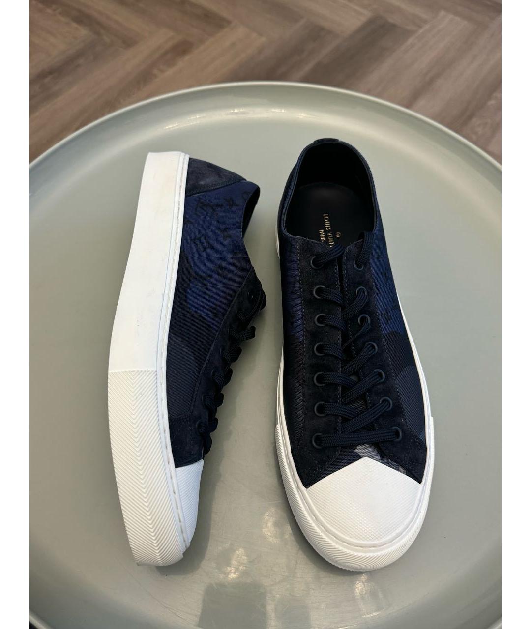 LOUIS VUITTON Темно-синие низкие кроссовки / кеды, фото 3