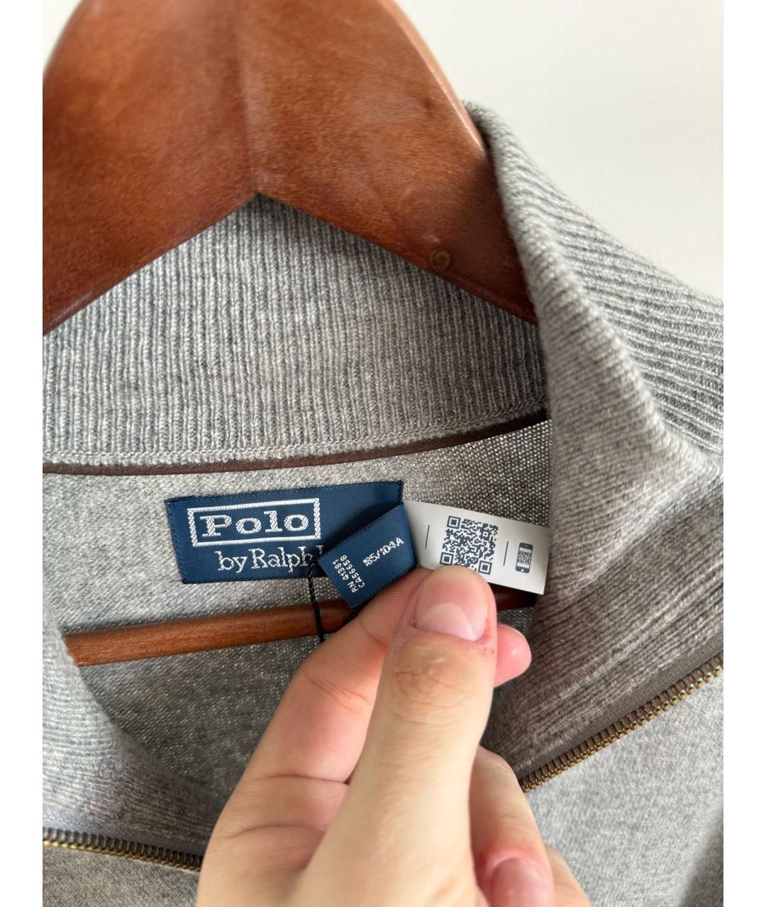 POLO RALPH LAUREN Серый шерстяной джемпер / свитер, фото 5