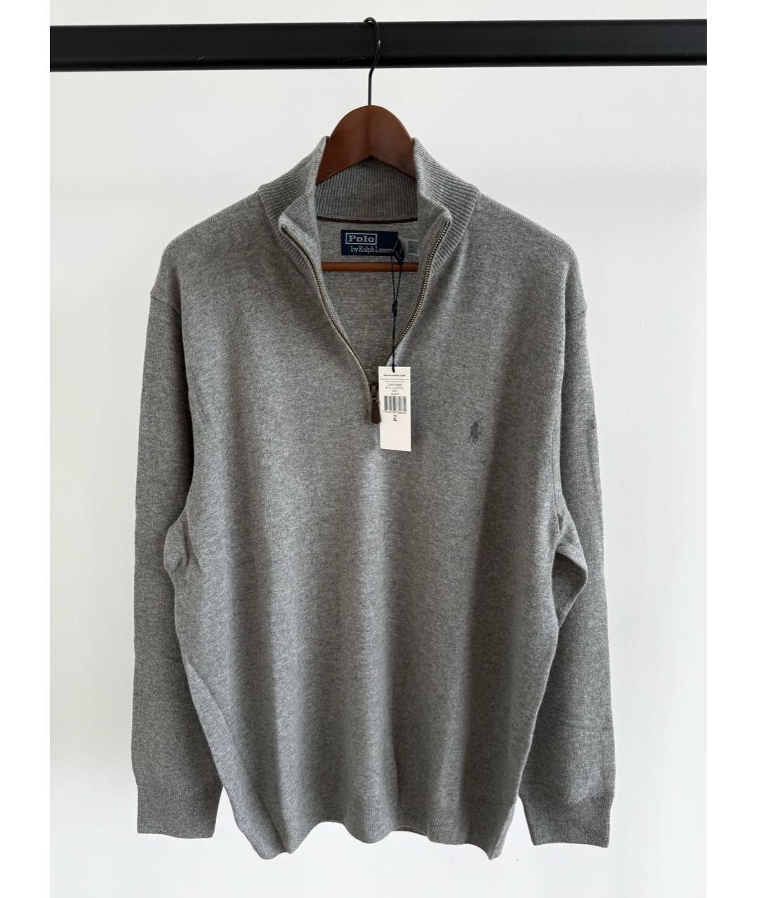 POLO RALPH LAUREN Серый шерстяной джемпер / свитер, фото 2