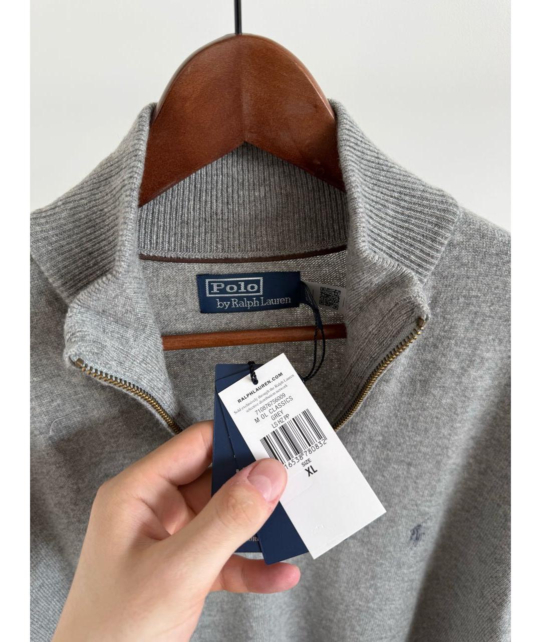 POLO RALPH LAUREN Серый шерстяной джемпер / свитер, фото 4