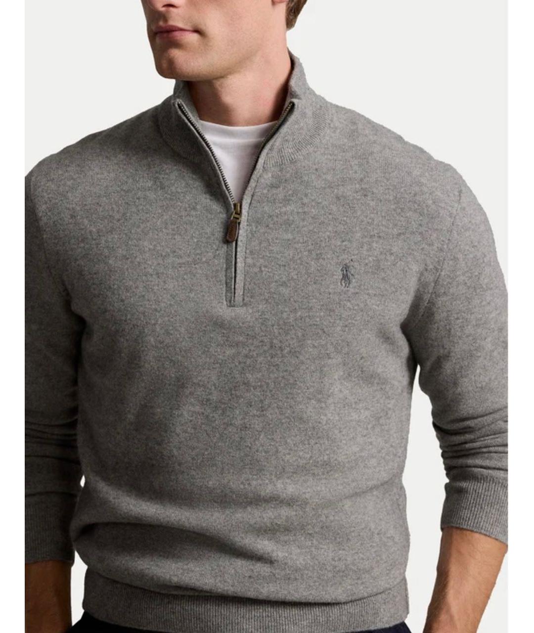 POLO RALPH LAUREN Серый шерстяной джемпер / свитер, фото 3