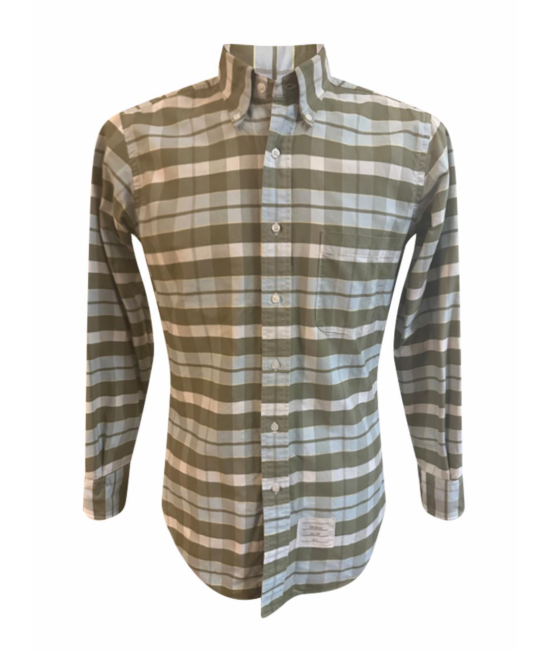 THOM BROWNE Зеленая хлопковая кэжуал рубашка, фото 1