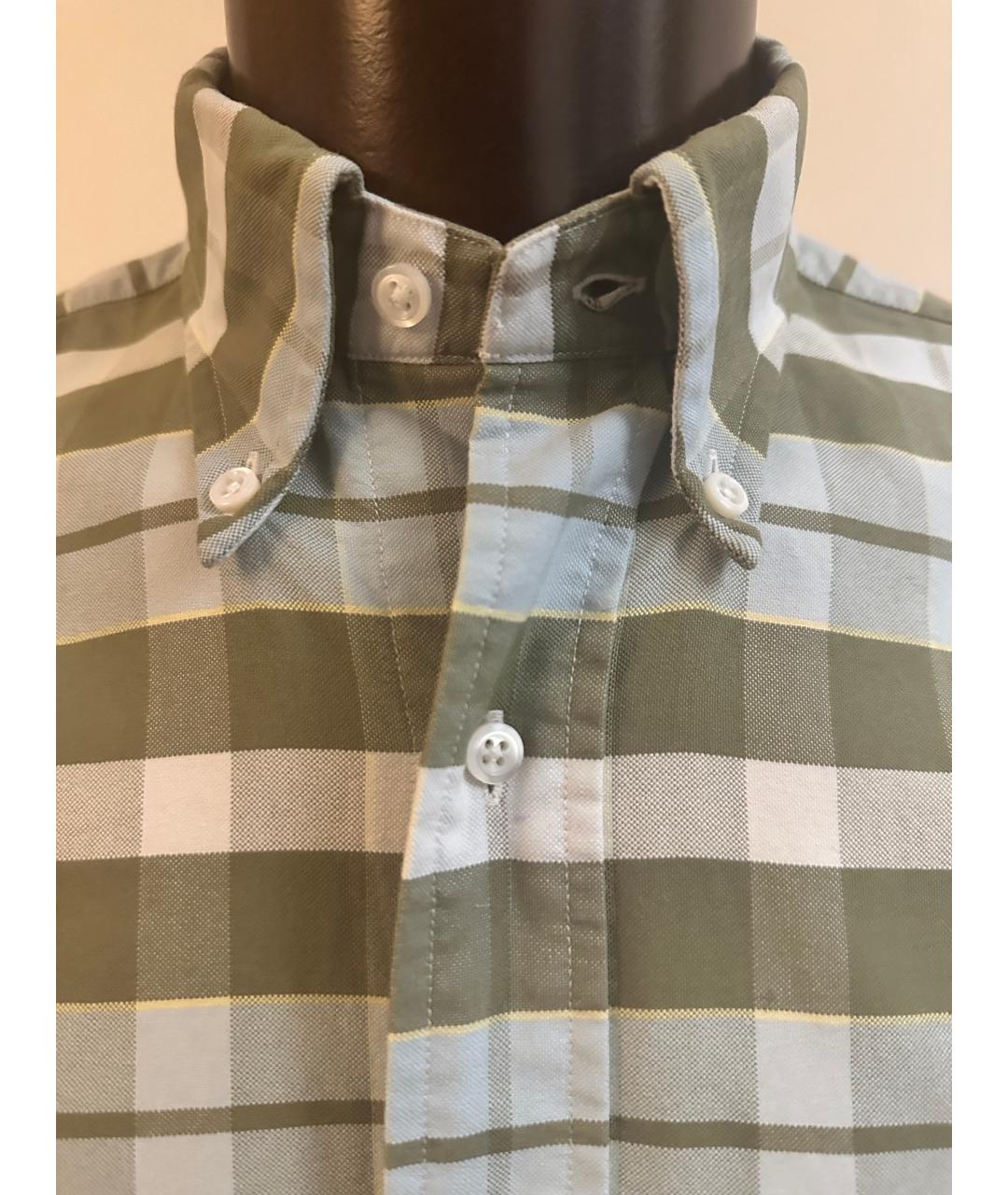 THOM BROWNE Зеленая хлопковая кэжуал рубашка, фото 2