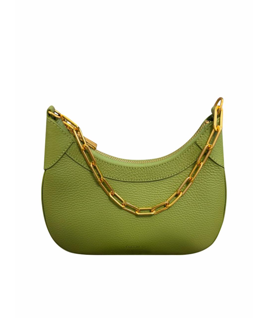 COCCINELLE Зеленая кожаная сумка через плечо, фото 1