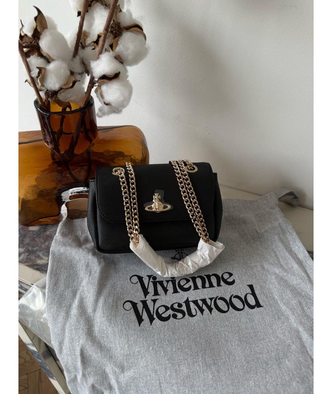 VIVIENNE WESTWOOD Черная сумка через плечо, фото 2