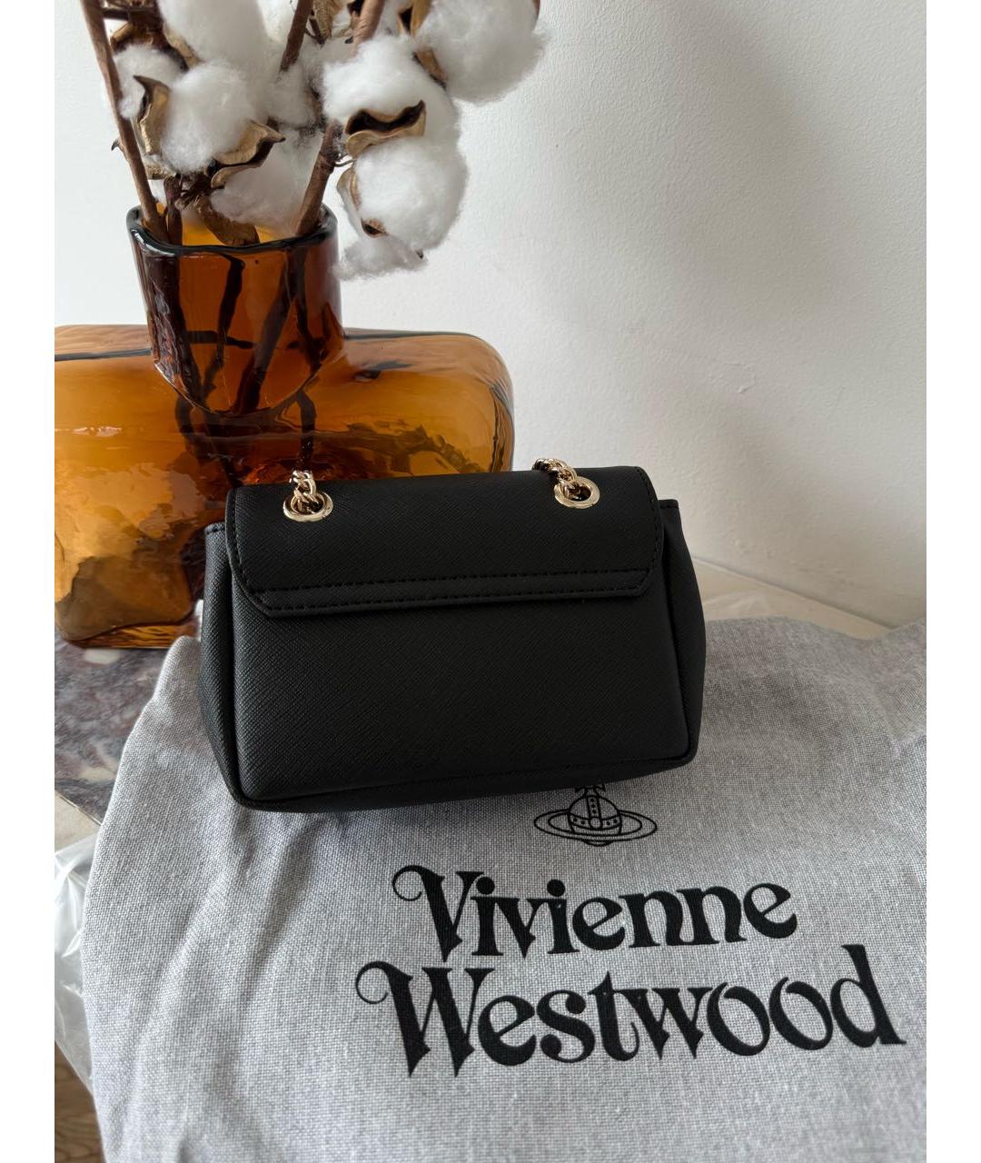 VIVIENNE WESTWOOD Черная сумка через плечо, фото 5