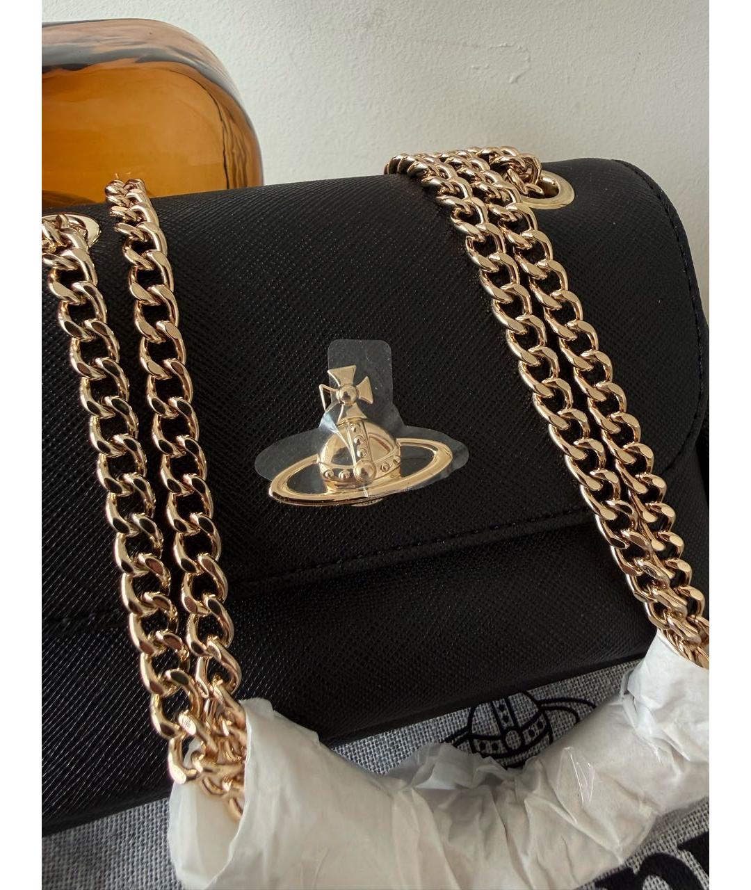 VIVIENNE WESTWOOD Черная сумка через плечо, фото 4