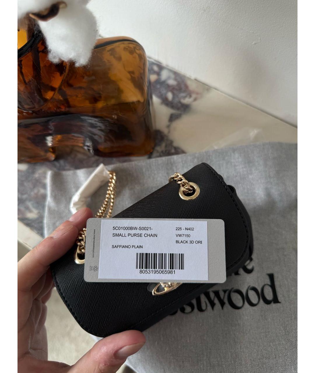 VIVIENNE WESTWOOD Черная сумка через плечо, фото 6