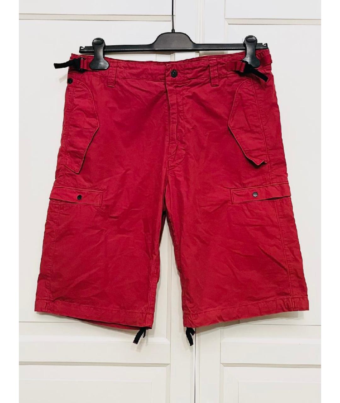 STONE ISLAND Красные хлопковые шорты, фото 8