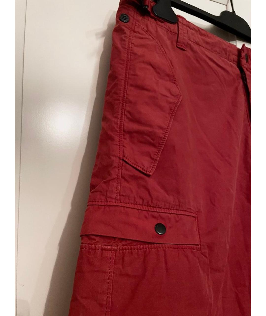 STONE ISLAND Красные хлопковые шорты, фото 2