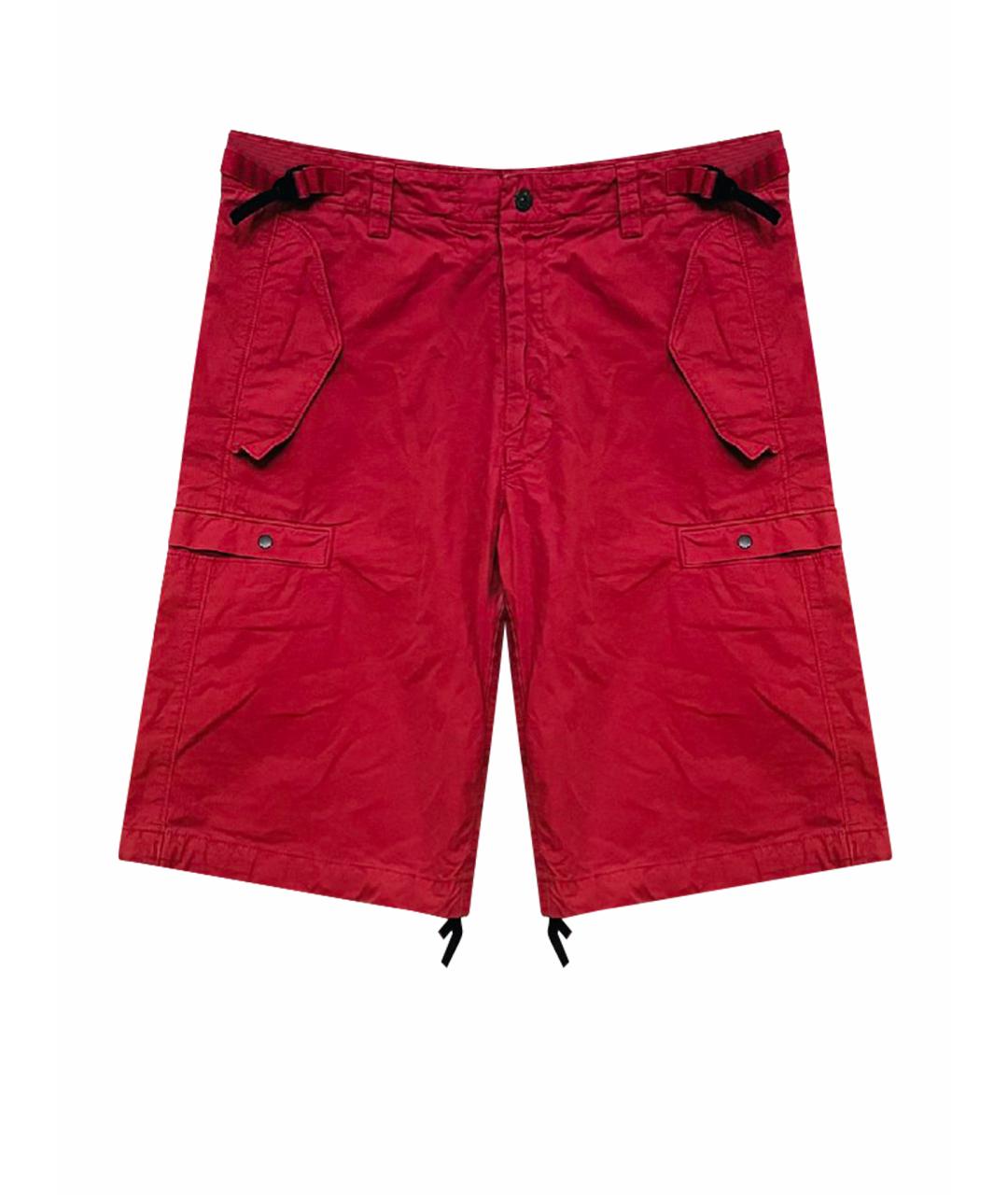 STONE ISLAND Красные хлопковые шорты, фото 1