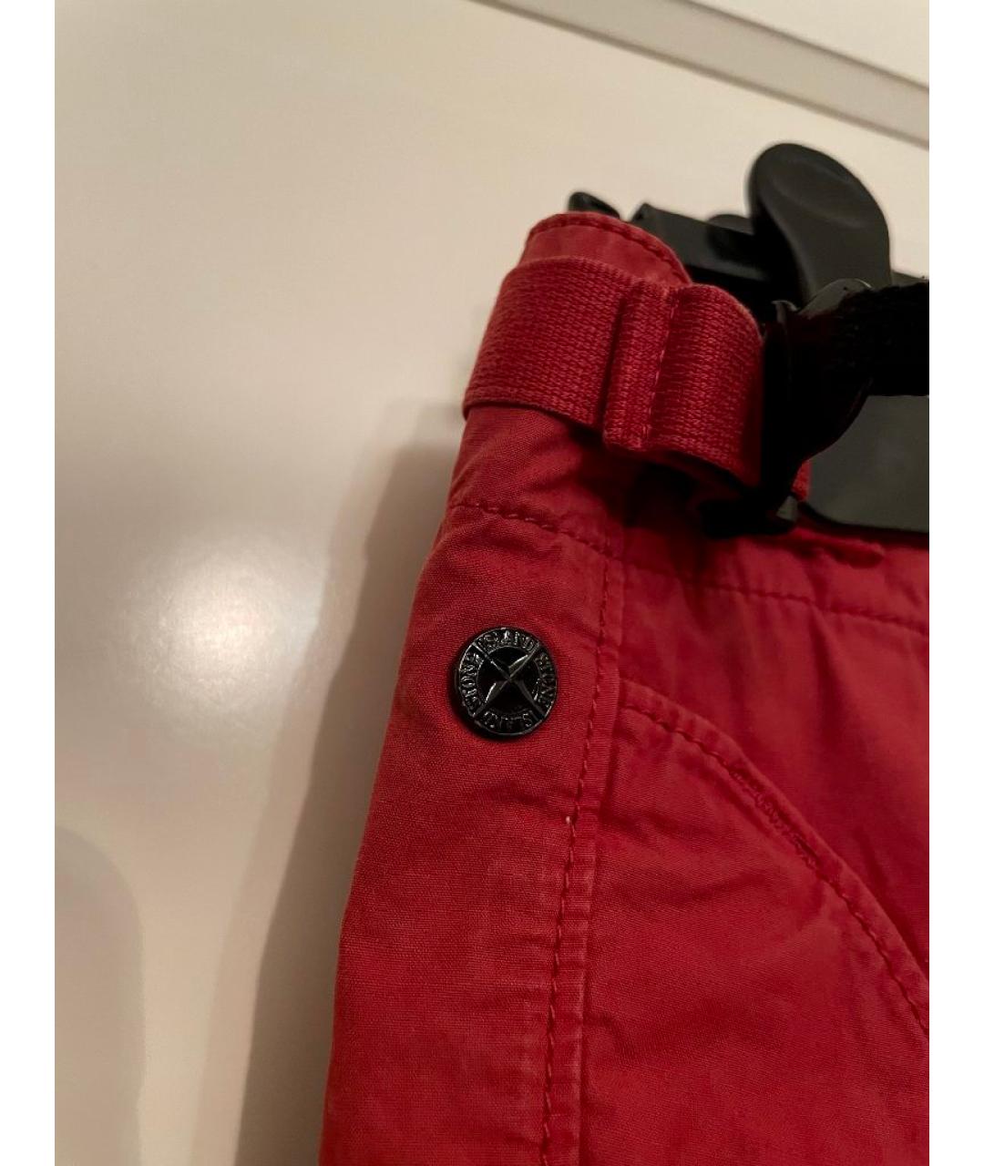 STONE ISLAND Красные хлопковые шорты, фото 5