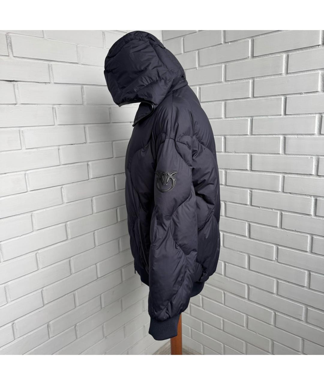 PINKO Темно-синяя полиэстеровая куртка, фото 6