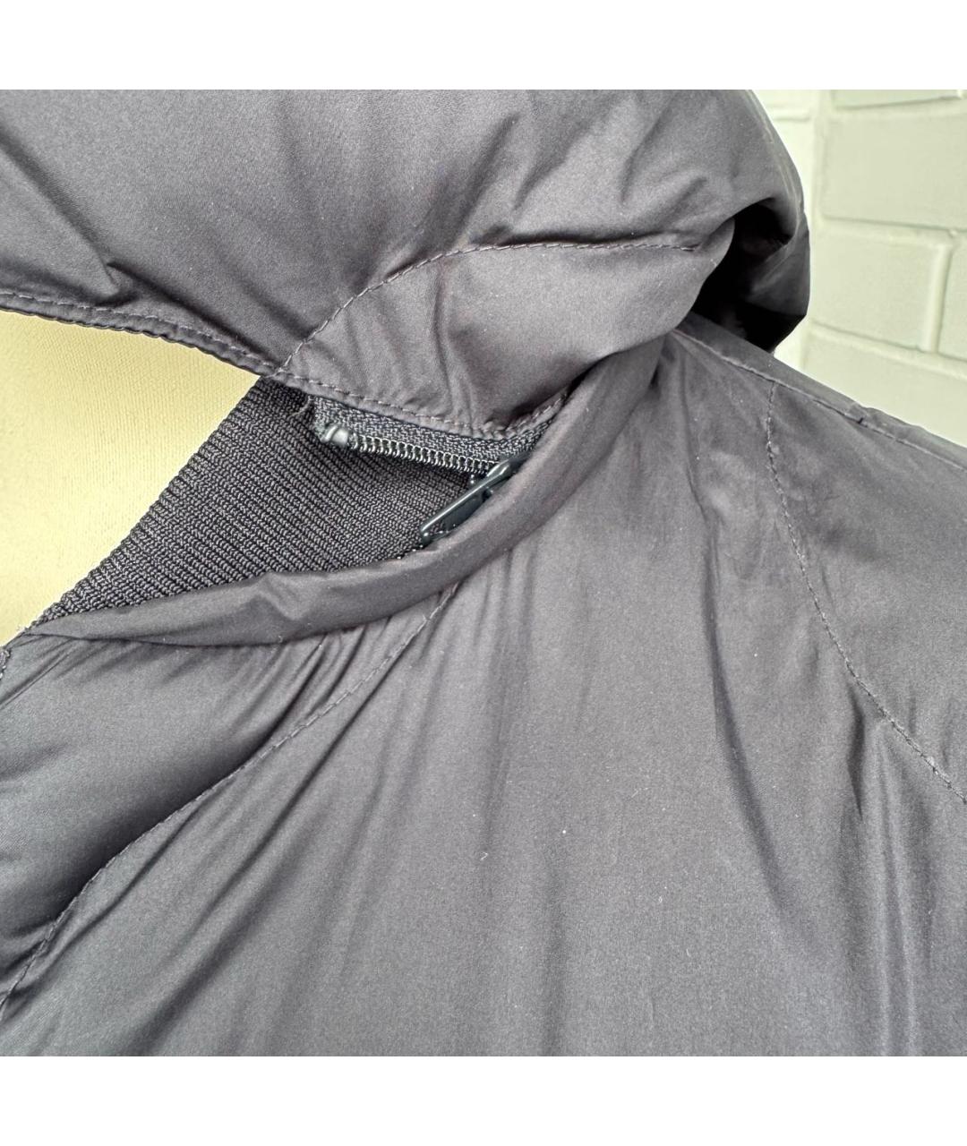 PINKO Темно-синяя полиэстеровая куртка, фото 7