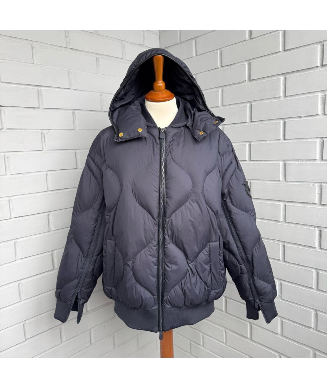 PINKO Темно-синяя полиэстеровая куртка, фото 9