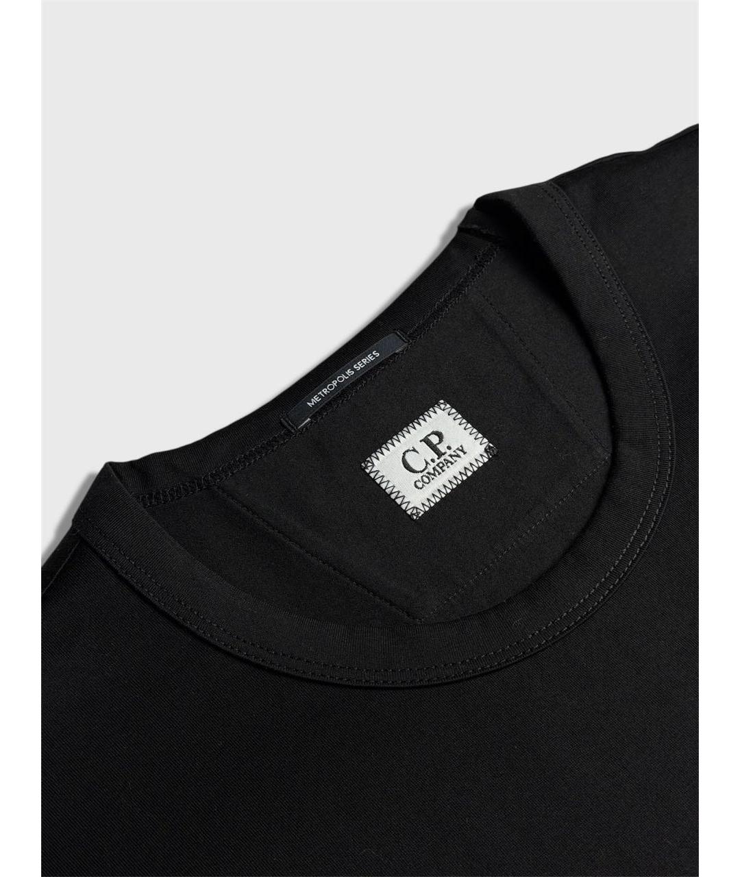 CP COMPANY Черная хлопковая футболка, фото 3