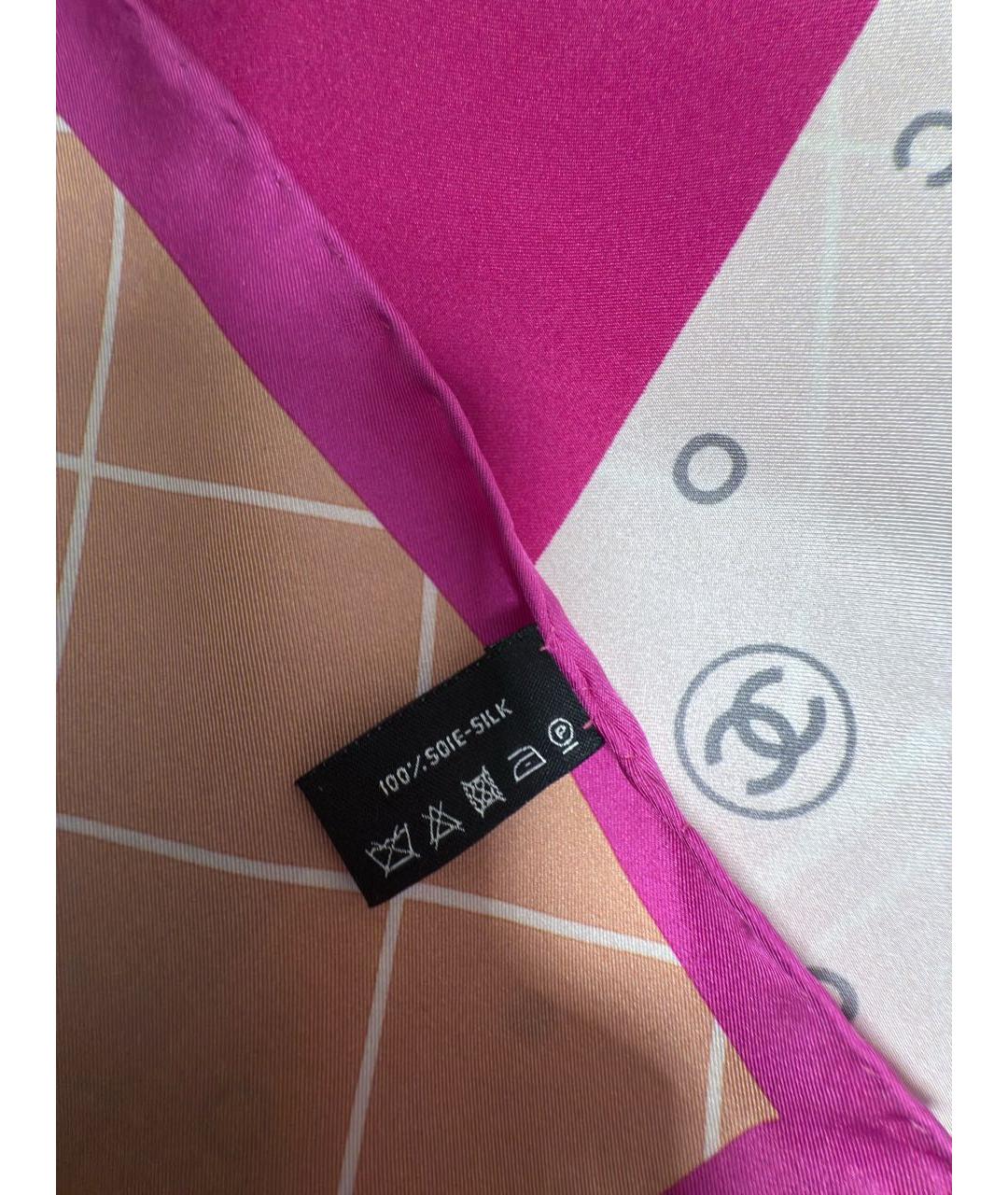 CHANEL Мульти шелковый шарф, фото 6