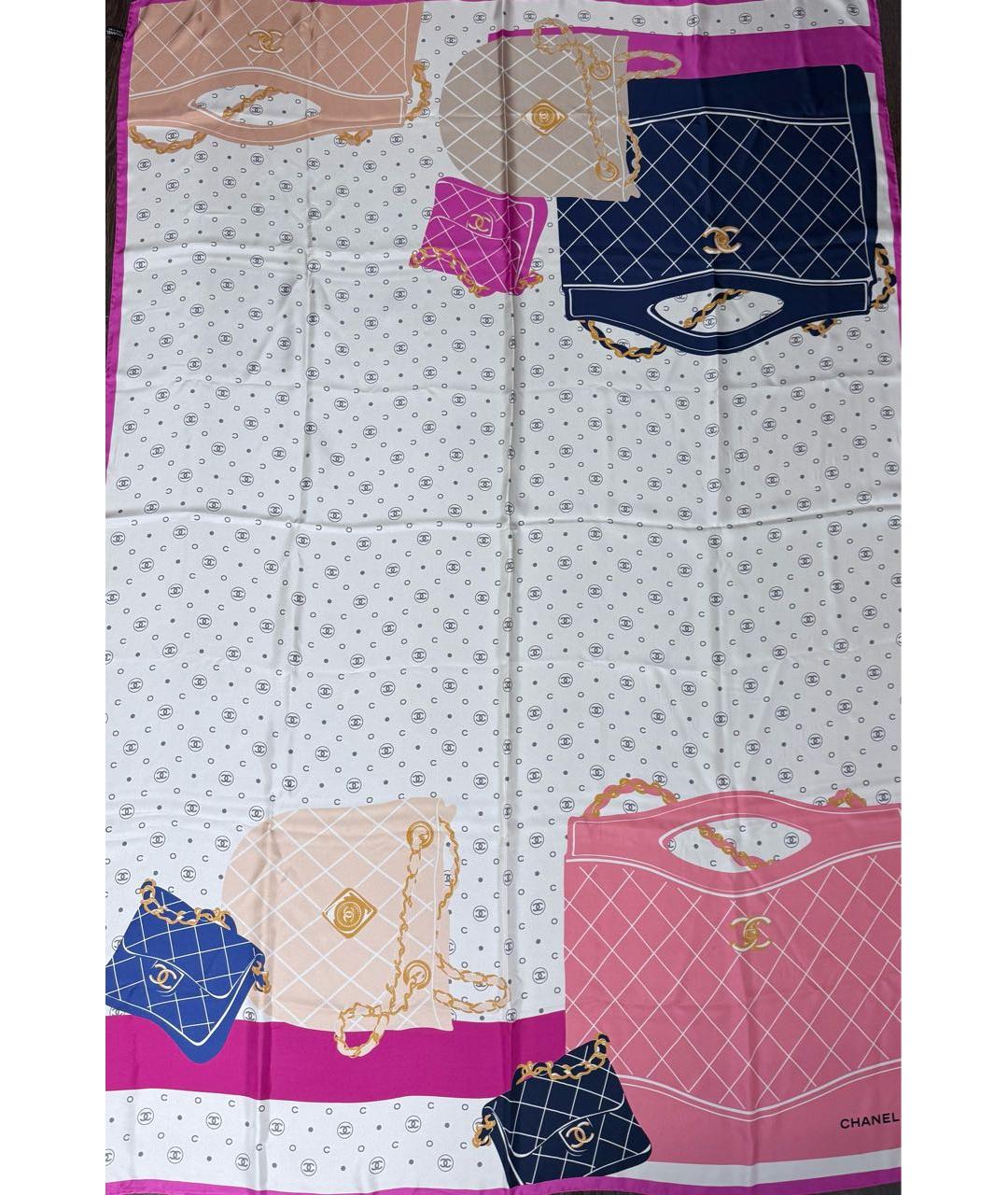 CHANEL Мульти шелковый шарф, фото 3