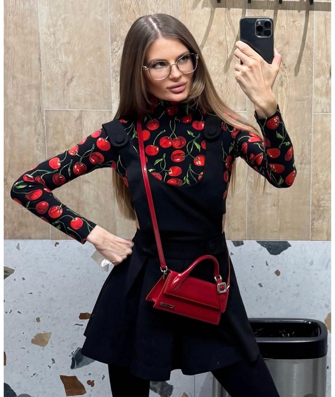 JACQUEMUS Красная кожаная сумка через плечо, фото 3