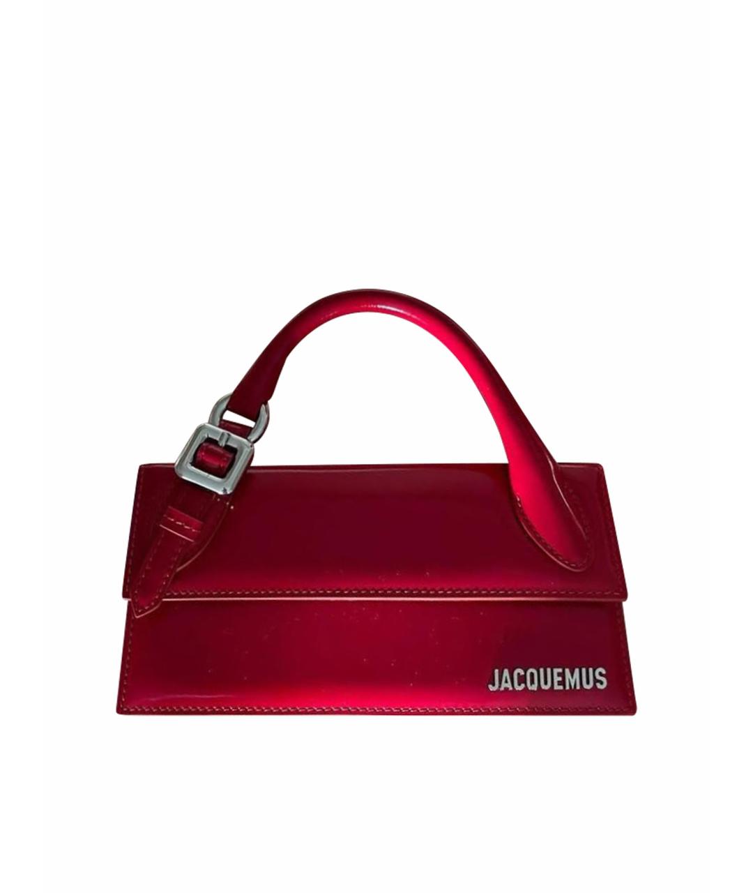 JACQUEMUS Красная кожаная сумка через плечо, фото 1