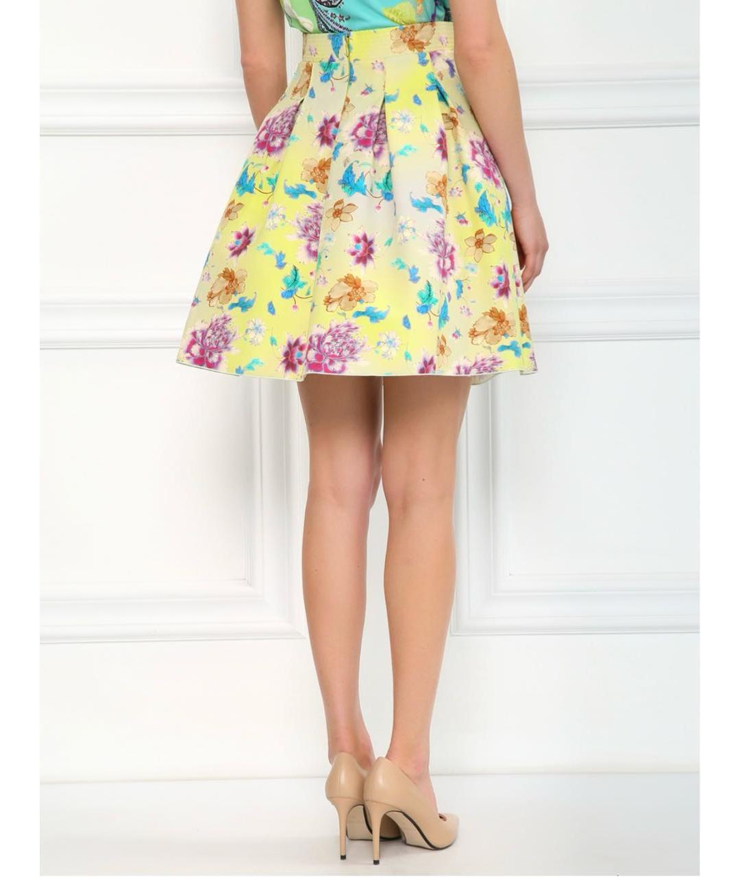 ETRO Желтая хлопковая юбка миди, фото 4
