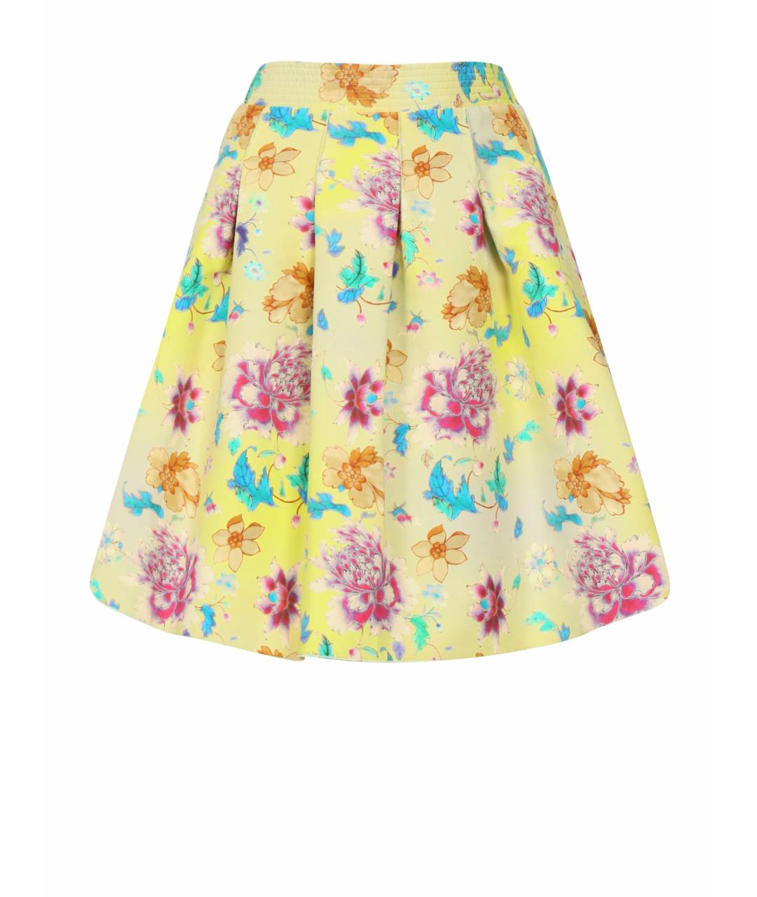 ETRO Желтая хлопковая юбка миди, фото 9