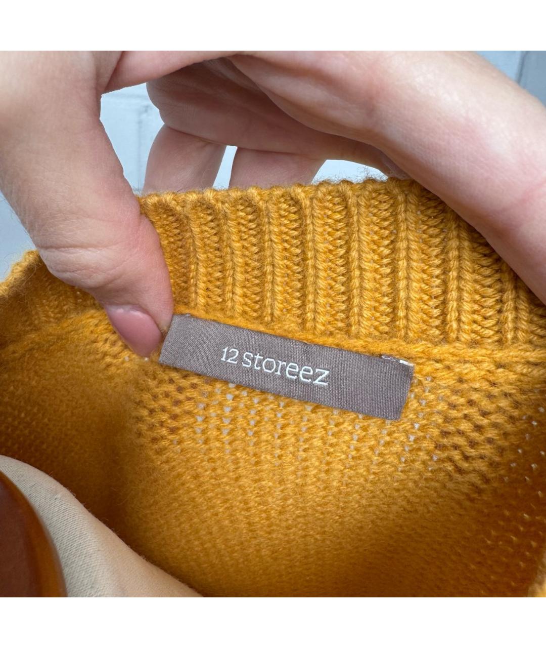 12 STOREEZ Горчичный кашемировый джемпер / свитер, фото 3