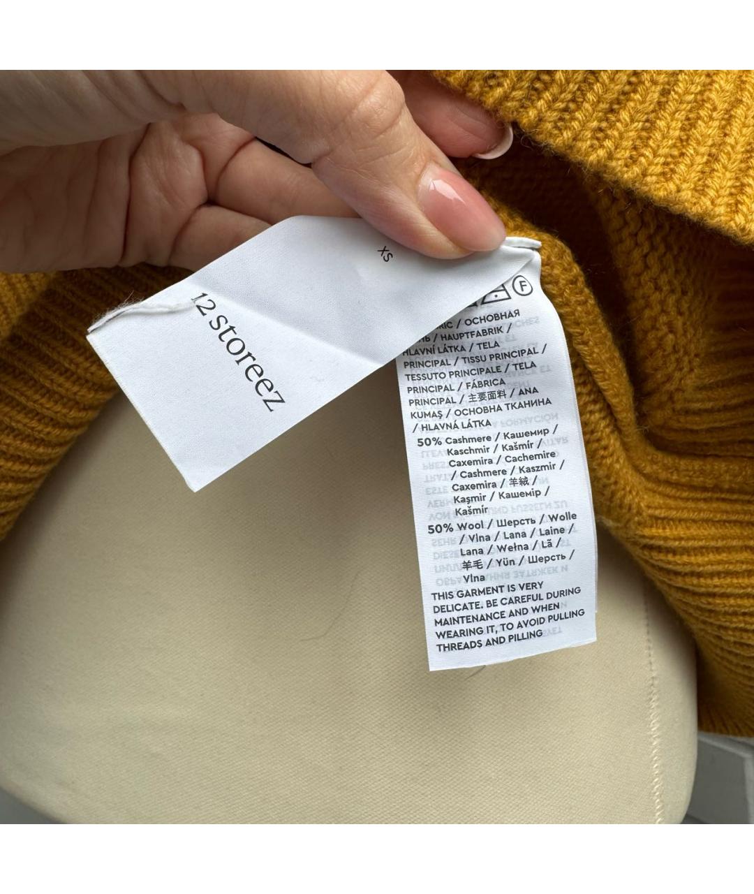 12 STOREEZ Горчичный кашемировый джемпер / свитер, фото 7