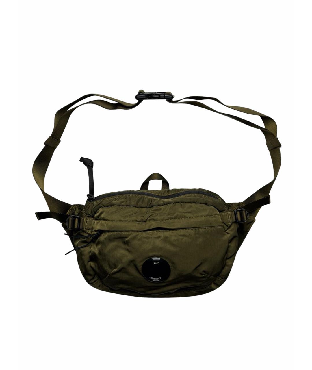 CP COMPANY Хаки тканевая поясная сумка, фото 1