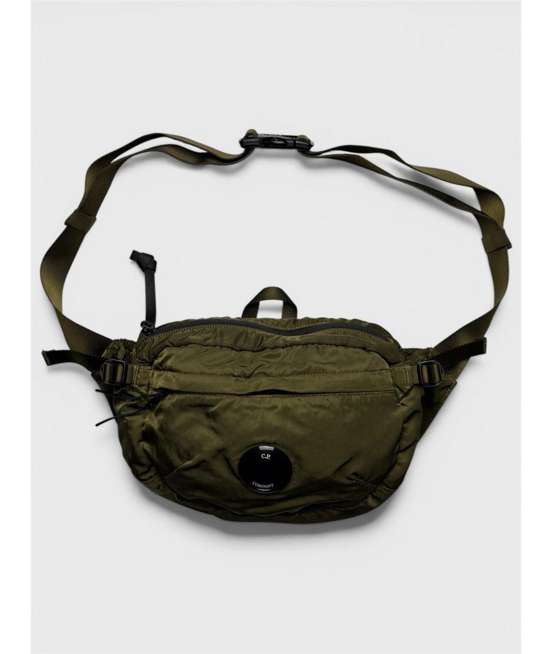 CP COMPANY Хаки тканевая поясная сумка, фото 6