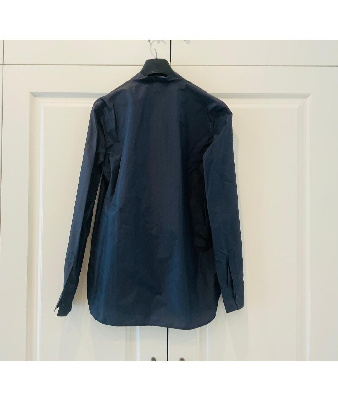 CHRISTIAN DIOR Синяя шелковая рубашка, фото 5