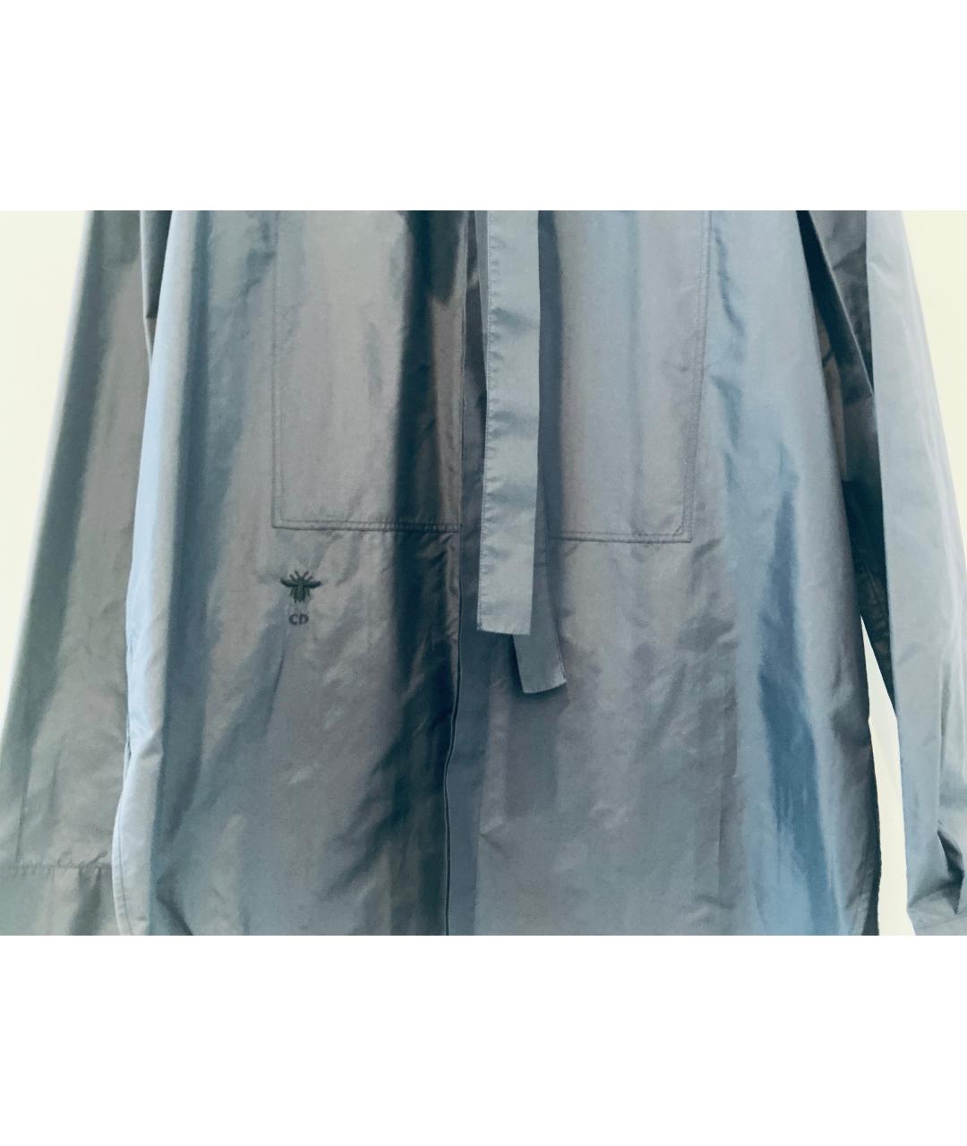 CHRISTIAN DIOR Синяя шелковая рубашка, фото 2