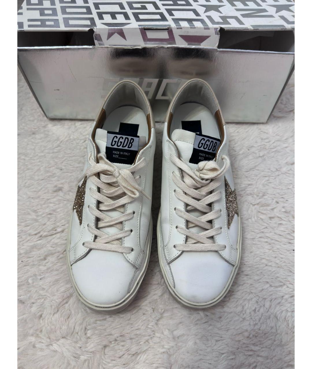 GOLDEN GOOSE DELUXE BRAND Белые кожаные кеды, фото 2