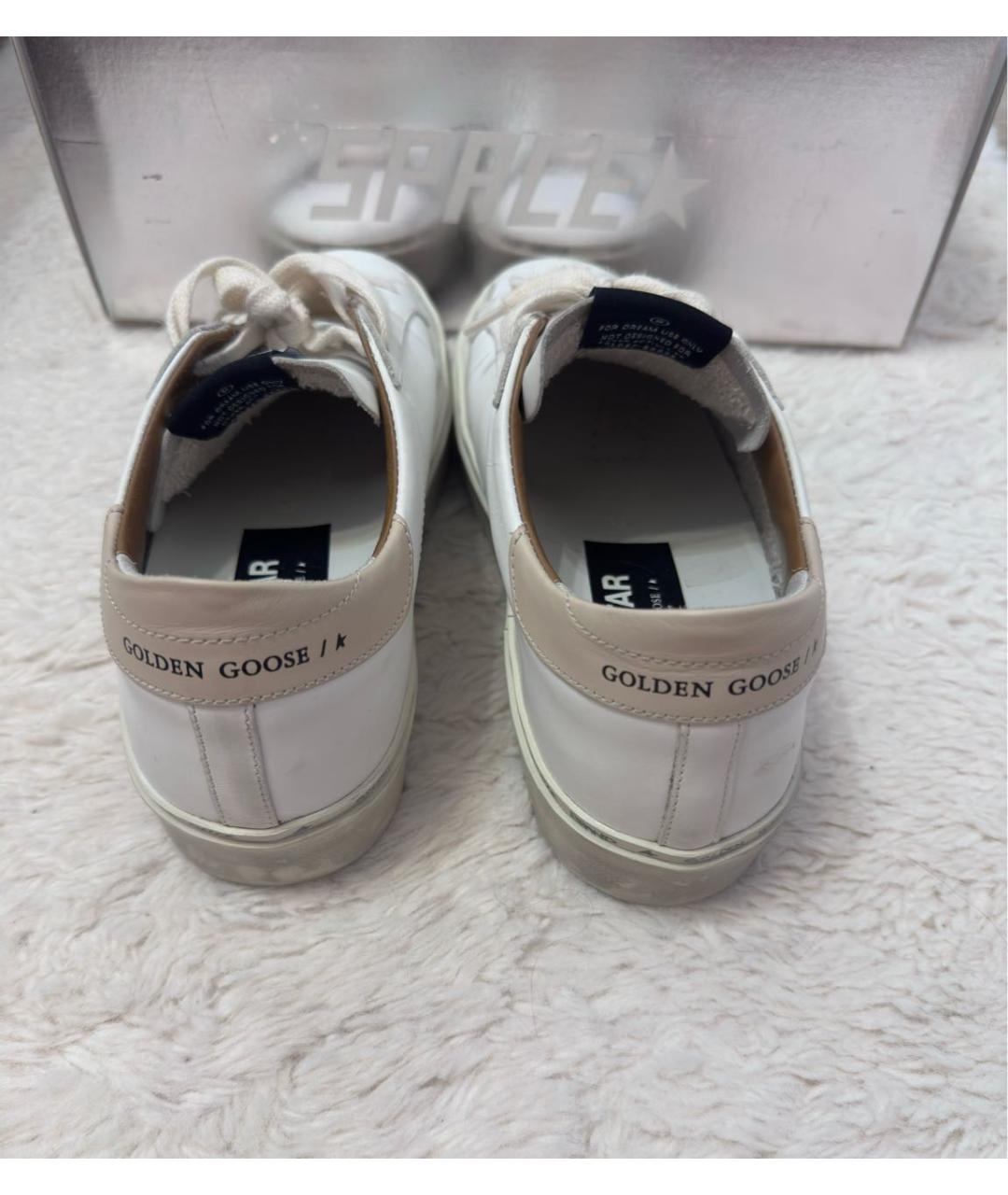 GOLDEN GOOSE DELUXE BRAND Белые кожаные кеды, фото 3