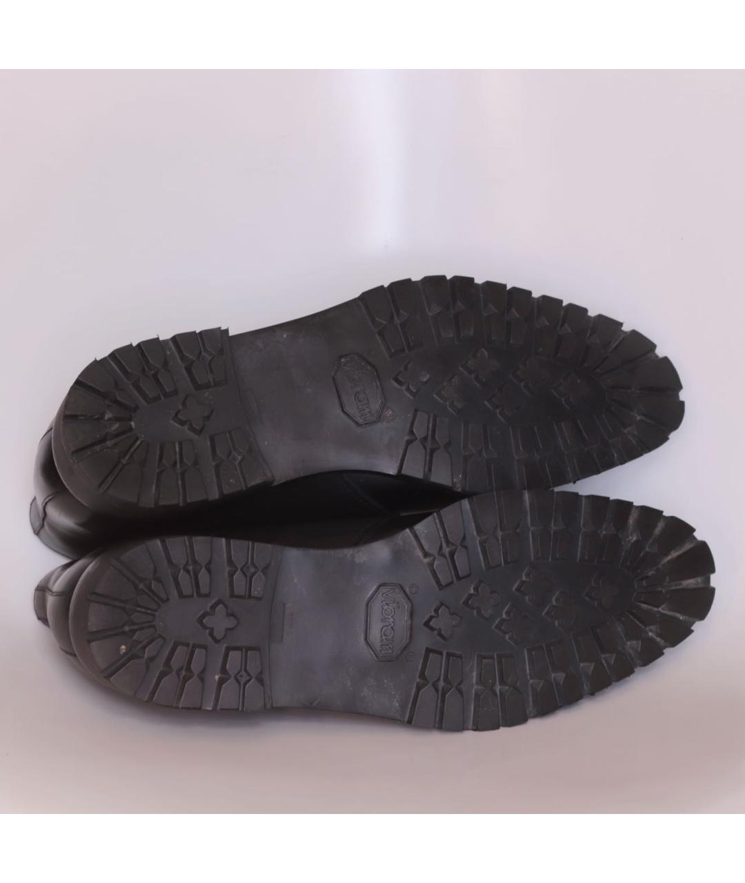 CORNELIANI Черные кожаные низкие ботинки, фото 7