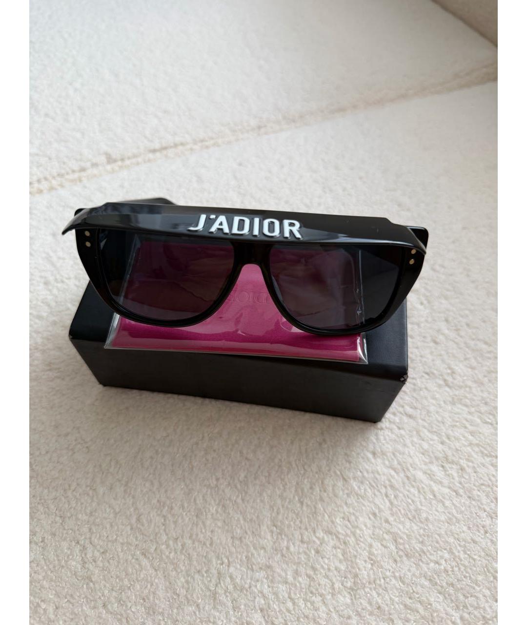 CHRISTIAN DIOR Черные пластиковые солнцезащитные очки, фото 4