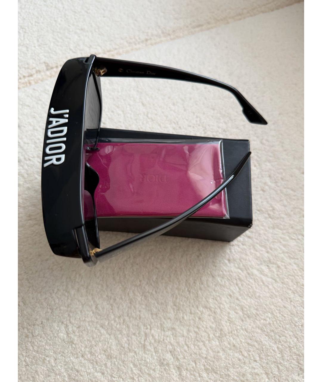 CHRISTIAN DIOR Черные пластиковые солнцезащитные очки, фото 2