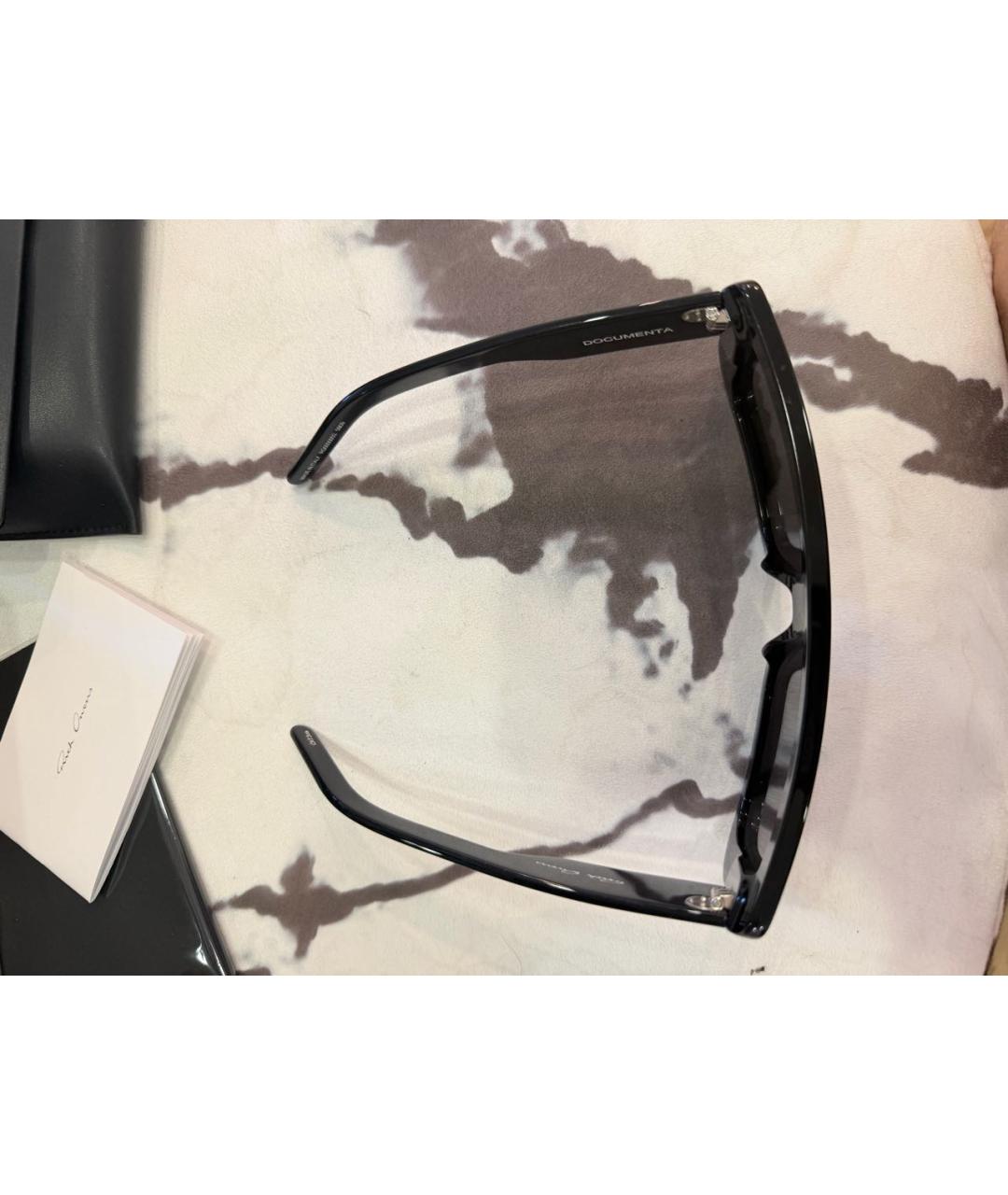 RICK OWENS Черные пластиковые солнцезащитные очки, фото 4